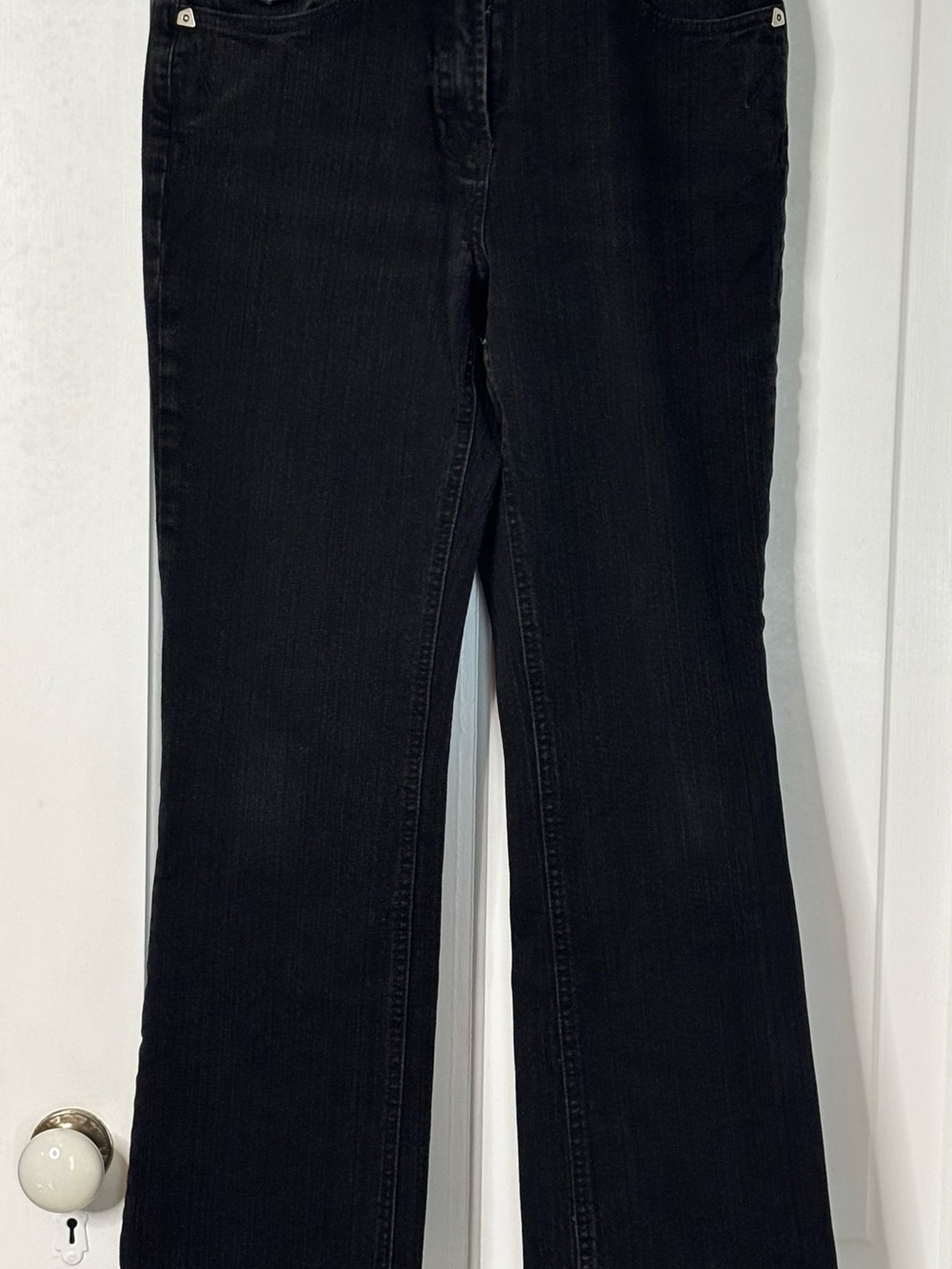 Denver Hayes Black Wide-Leg Flare Jeans
